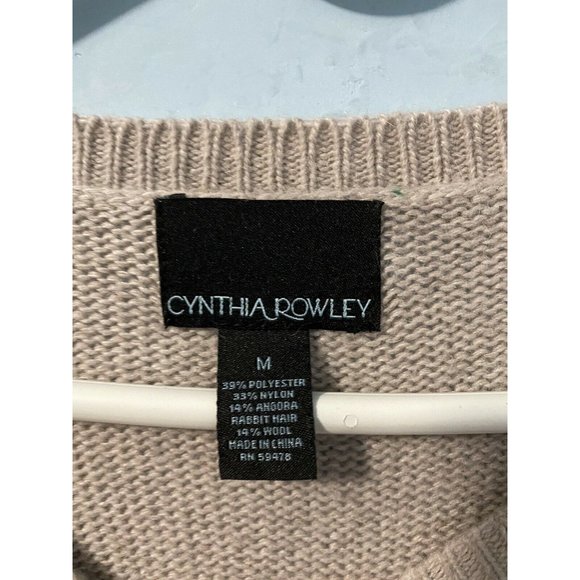 CYNTHIA ROWLEY Beige with Gold Sequin Stripes - Picture 2 of 3